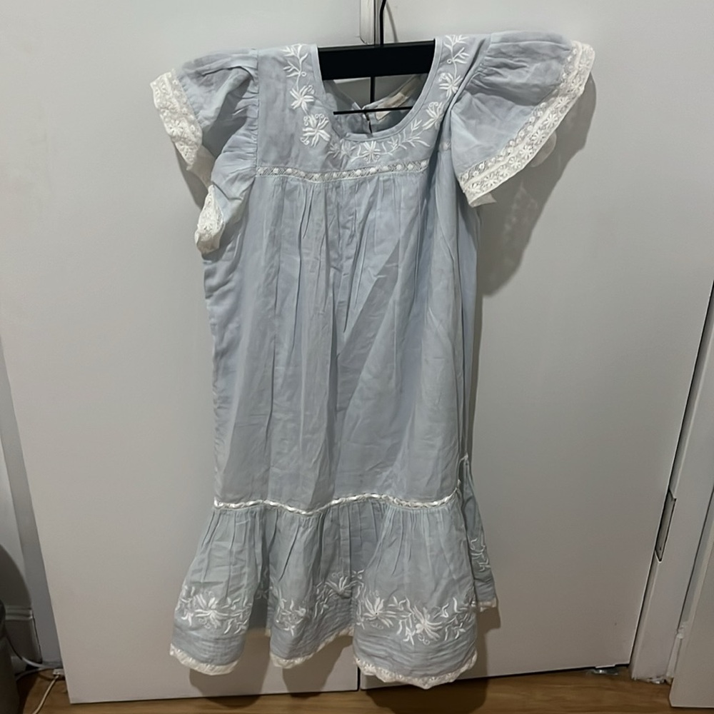 LoveShackFancy kids blue dress